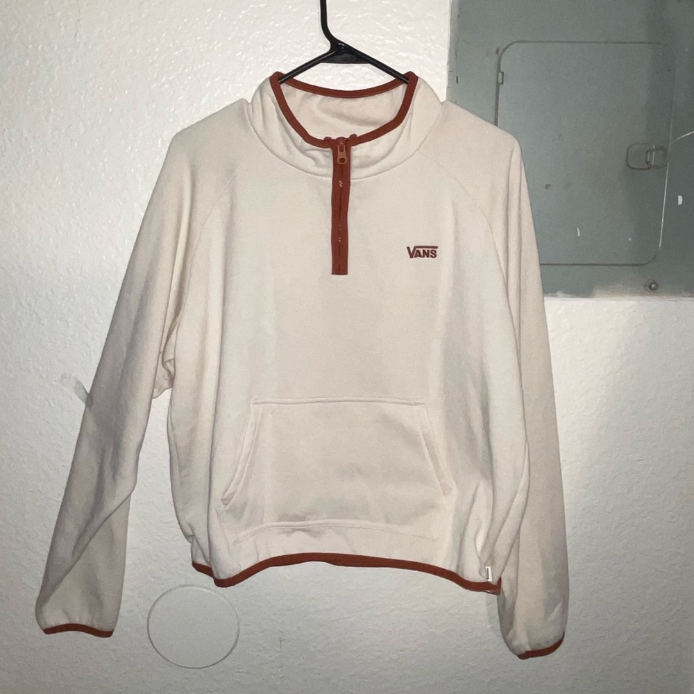 Cute halfway zip up pullover! Reaches to neck but very comfy!